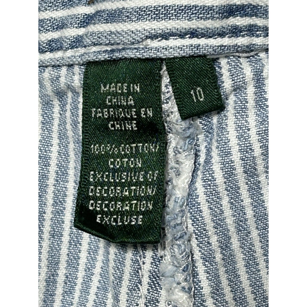Lauren Jeans Co Seersucker Shorts Womens Size 10 Polo Ralph Lauren Chore Shorts - Picture 9 of 15